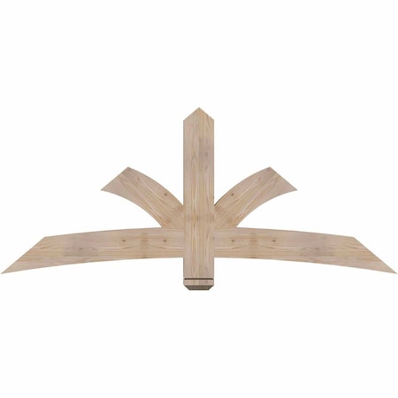 Ekena Millwork Davenport Smooth Timber Gable Bracket, Douglas Fir, 72"W x 30"H x 3 1/2"D x 5 1/2"F, 10/12 Pitch GBW072X30X0406DAV00SDF
